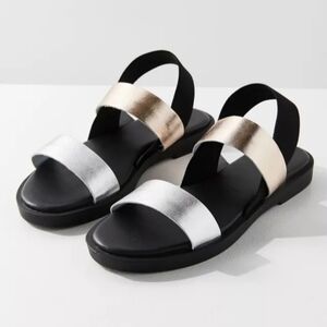 UO Metallic Sandals